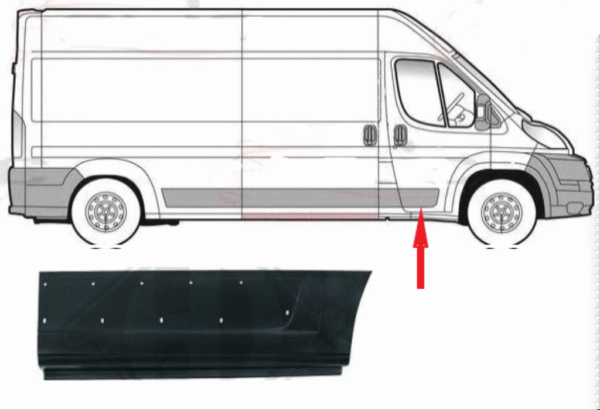 DONJI DIO PREDNJI VRATA FIAT DUCATO 06- DESNA