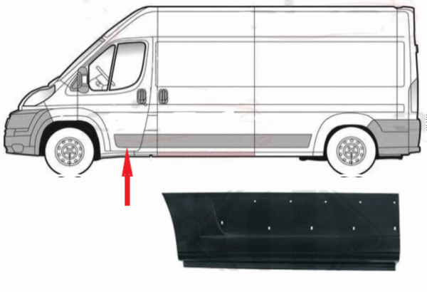 DONJI DIO PREDNJA VRATA FIAT DUCATO 06- LIJEVA