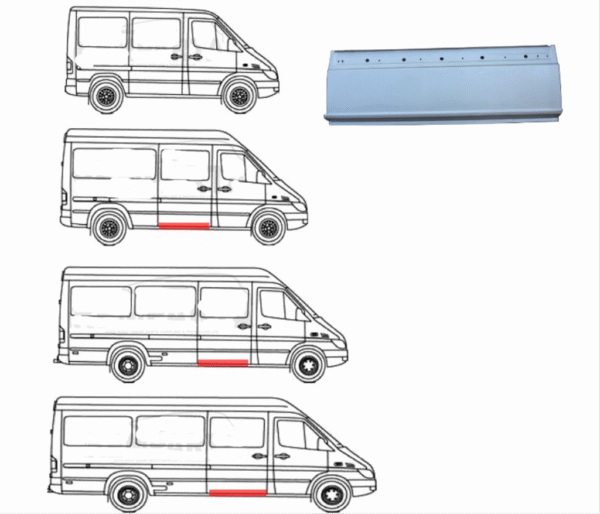 DONJI DIO BOCNE STRANE MERCEDES SPRINTER 06- DESNI MODEL BEZ KLIZNIH VRATA