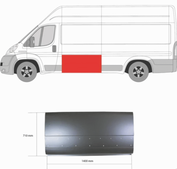 BOCNA STRANA FIAT DUCATO 06- LIJEVA 71CM*140CM