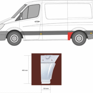KRAJ ZADNJEG BLATOBRANA (PR..DEI) 12CM KRATKI MERCEDES SPRINTER 06- LIJEVA