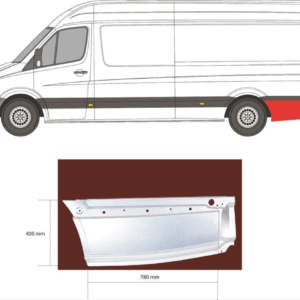 KRAJ ZADNJEG BLATOBRANA ZADNJI DIO (43CM/78CM) MERCEDES SPRINTER 06- LIJEVA