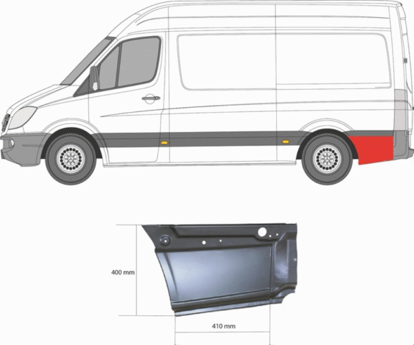 KRAJ ZADNJI BLATOBRANA ZADNJI DIO MERCEDES SPRINTER 06- LIJEVI