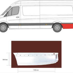 KRAJ ZADNJEG BLATOBRANA ZADNJI DIO (118CM DUG) MERCEDES SPRINTER 06- LIJEVI